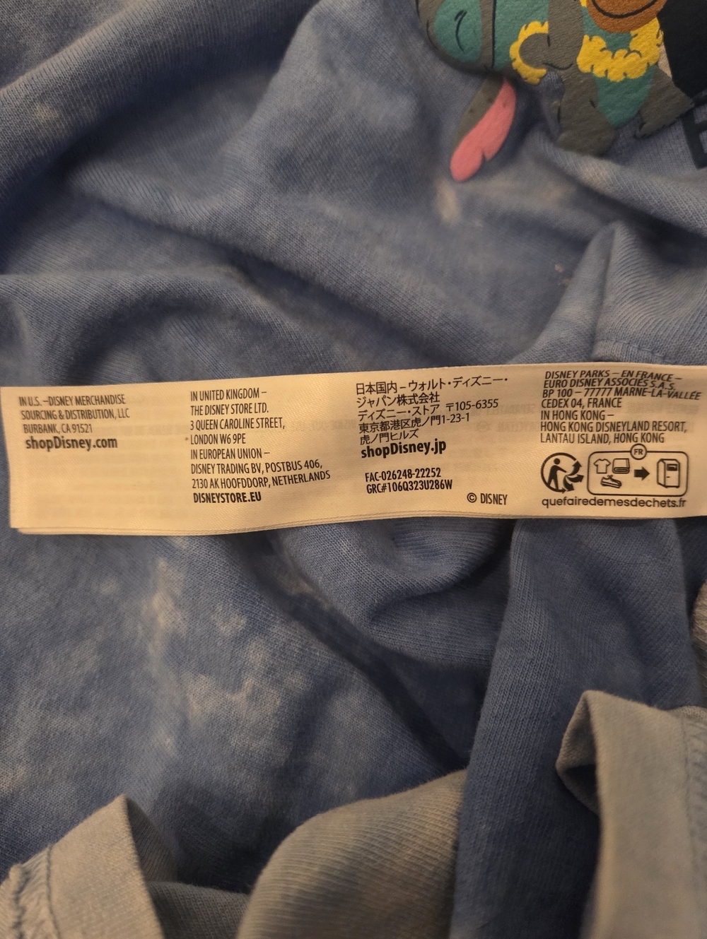 Stitch Tie-Dye Spirit Jersey for Adults – Walt Disney World Size M - Picture 9 of 10